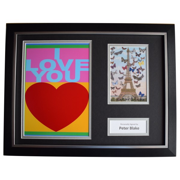 Peter Blake Signed Autograph 16x12 framed photo display Music Beatles Art COA Perfect Gift Memorabilia			