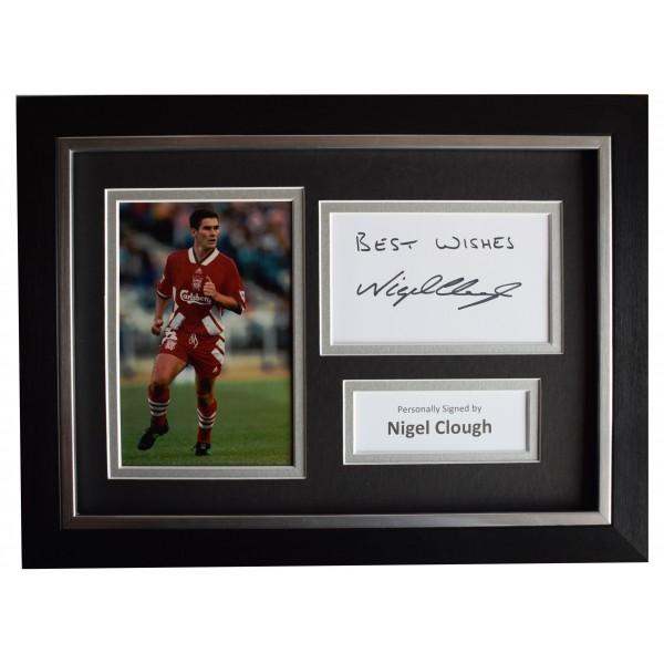 Nigel Clough Signed A4 Framed Autograph Photo Display Liverpool AFTAL COA Perfect Gift Memorabilia