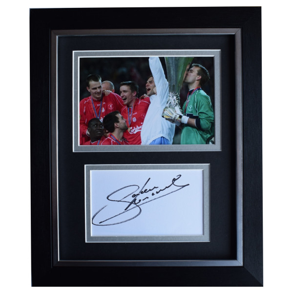 Sander Westerveld Signed 10x8 Framed Autograph Photo Display Liverpool AFTAL COA Perfect Gift Memorabilia			