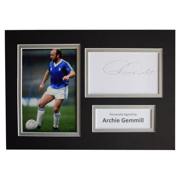 Archie Gemmill Signed Autograph A4 photo display Birmingham City AFTAL COA Perfect Gift Memorabilia