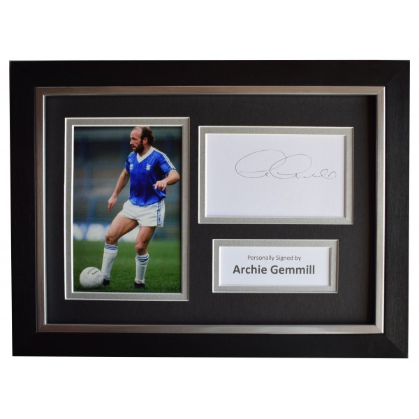 Archie Gemmill Signed A4 Framed Autograph Photo Display Birmingham AFTAL COA Perfect Gift Memorabilia	
