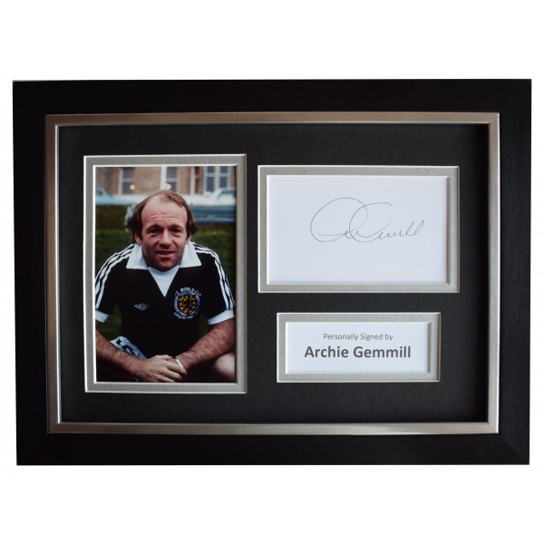 Archie Gemmill Signed A4 Framed Autograph Photo Display Scotland AFTAL COA Perfect Gift Memorabilia	