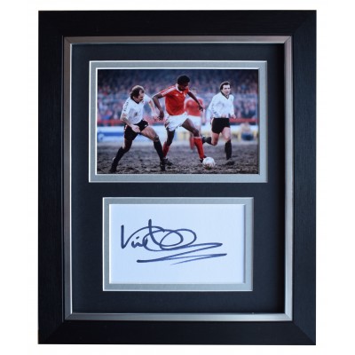Viv Anderson Signed 10x8 Framed Autograph Photo Display Notts Forest AFTAL COA Perfect Gift Memorabilia	