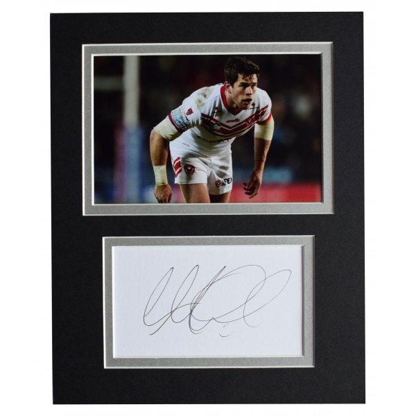 Louie McCarthy-Scarsbrook Signed Autograph 10x8 photo display St Helens Rugby Perfect Gift Memorabilia
