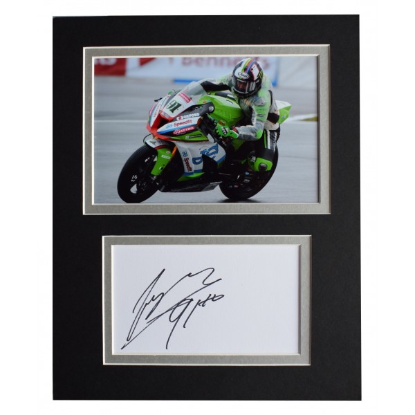 Leon Haslam Signed Autograph 10x8 photo display Superbikes AFTAL COA Perfect Gift Memorabilia			