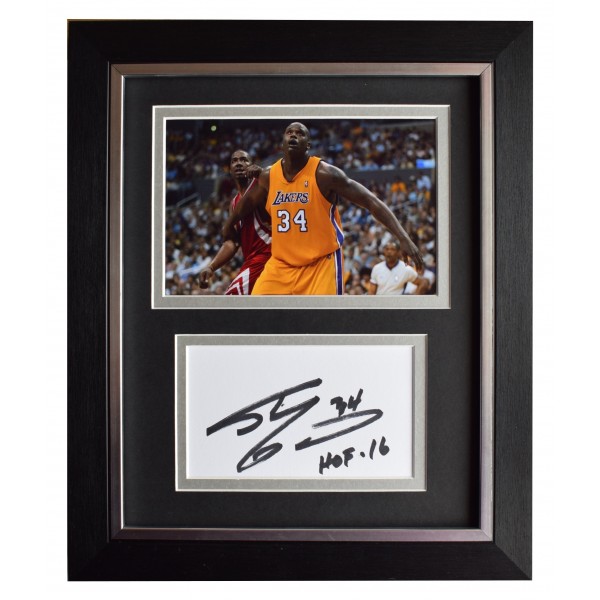 Shaquille O'Neal Signed 10x8 Framed Autograph Photo Display Basketball COA  Perfect Gift Memorabilia