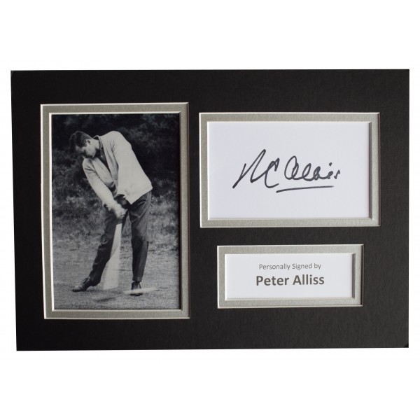 Peter Alliss Signed Autograph A4 photo display Golf Memorabilia Sport AFTAL COA Perfect Gift Memorabilia