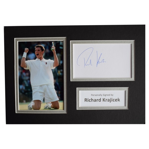 Richard Krajicek Signed Autograph A4 photo display Tennis Memorabilia AFTAL COA Perfect Gift Memorabilia			