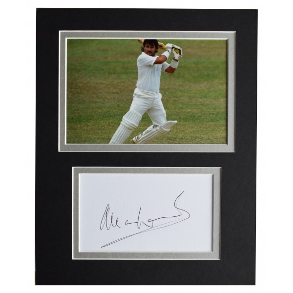 Allan Lamb Signed Autograph 10x8 photo display England Cricket Sport AFTAL COA Perfect Gift Memorabilia			