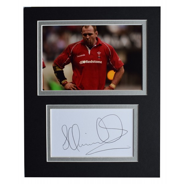 Scott Quinnell Signed Autograph 10x8 photo display Rugby Union Wales AFTAL COA Perfect Gift Memorabilia		