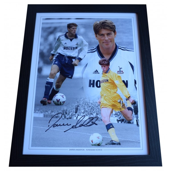 Darren Anderton Signed Autograph 16x12 framed photo display Spurs Football COA Perfect Gift Memorabilia
