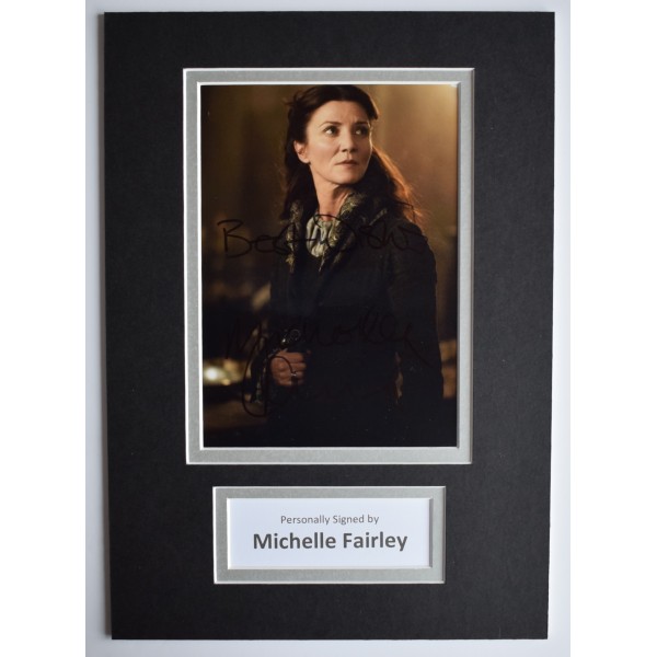 Michelle Fairley Signed Autograph A4 photo display Game of Thrones TV AFTAL COA  Perfect Gift Memorabilia			