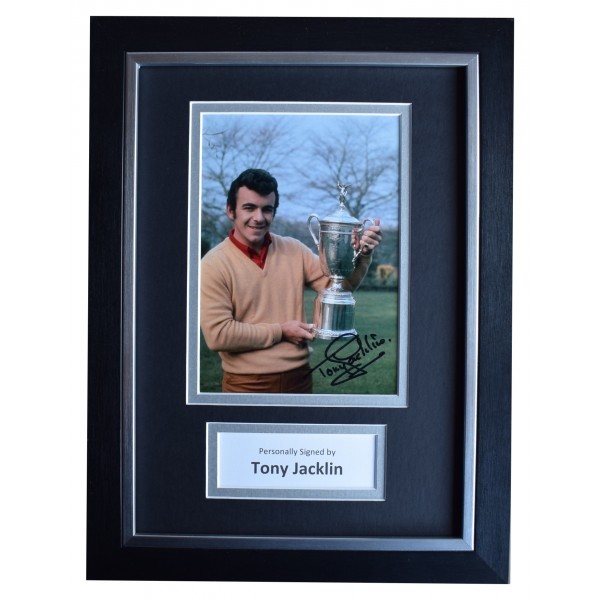 Tony Jacklin Signed A4 Framed Autograph Photo Mount Display Golf Sport AFTAL COA Perfect Gift Memorabilia