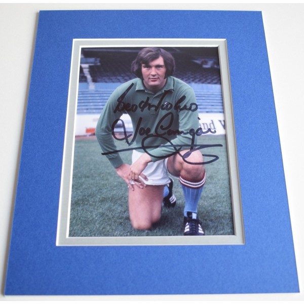 Joe Corrigan Signed Autograph 10x8 photo mount display Manchester City AFTAL & COA Memorabilia PERFECT GIFT