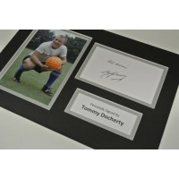 Tommy Docherty Signed Autograph A4 photo mount display Chelsea AFTAL COA SPORT Memorabilia PERFECT GIFT 