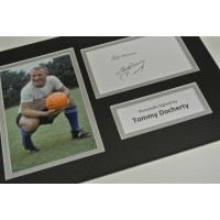 Tommy Docherty Signed Autograph A4 photo mount display Chelsea AFTAL COA SPORT Memorabilia PERFECT GIFT 