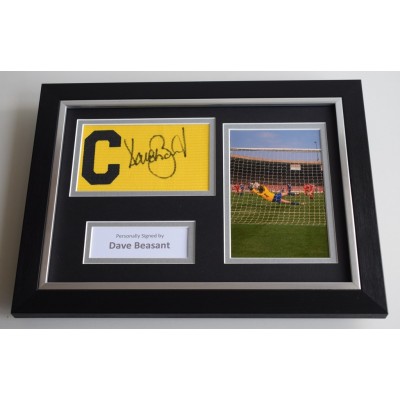 Dave Beasant SIGNED FRAMED Captains Armband A4 Display Wimbledon PROOF AFTAL & COA Memorabilia PERFECT GIFT 