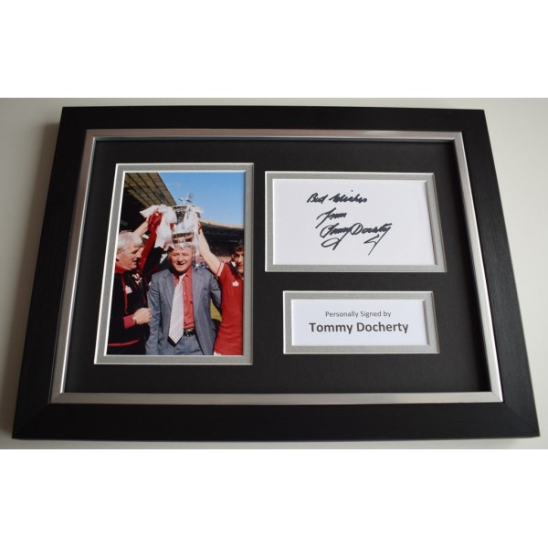 Tommy Docherty Signed A4 FRAMED photo Autograph display Manchester United COA & AFTAL Memorabilia   perfect gift