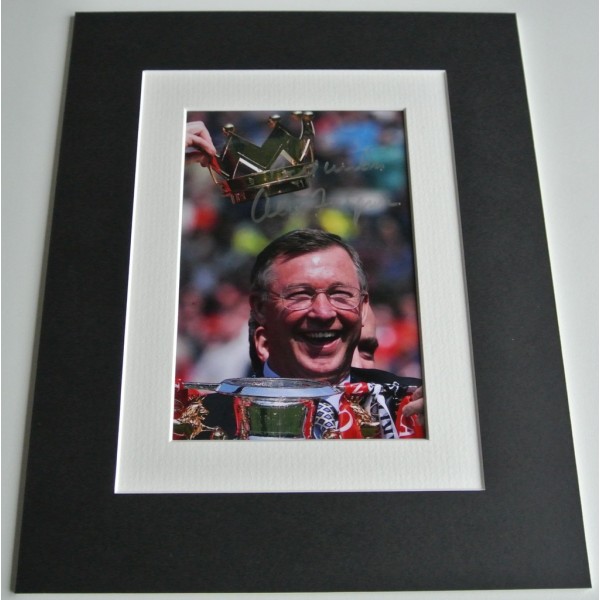 Alex Ferguson Signed Autograph 10x8 photo mount display Manchester United & COA AFTAL Memorabilia PERFECT GIFT 