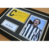 Bob Moncur Signed FRAMED Captains Armband Photo A4 Display Newcastle Utd & COA PERFECT GIFT