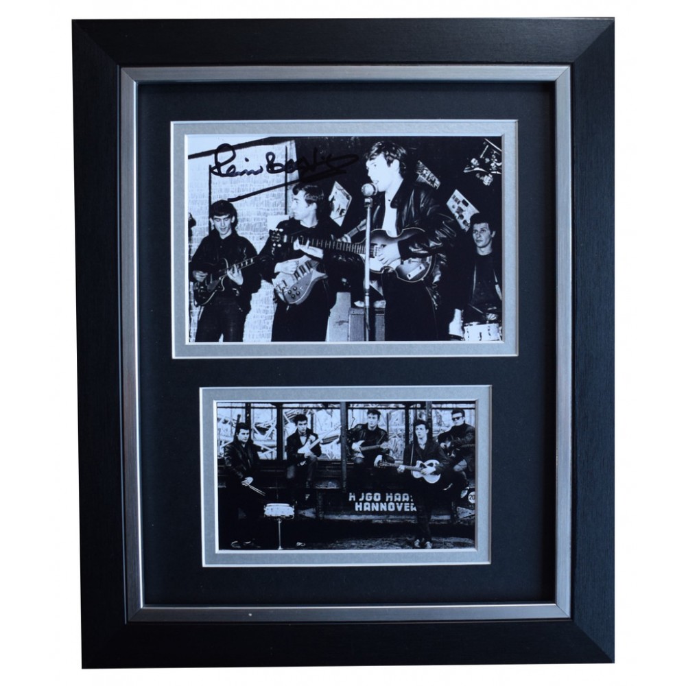 Pete Best Signed Autograph 10x8 photo display Beatles Music AFTAL COA 