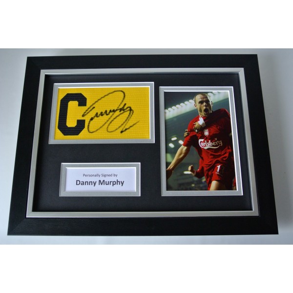 Danny Murphy Signed FRAMED Captains Armband A4 Photo display Liverpool PROOF COA