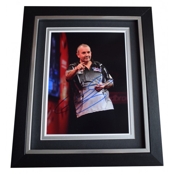 Phil Taylor SIGNED 10x8 FRAMED Photo Autograph Display Darts Sport AFTAL  COA Memorabilia PERFECT GIFT