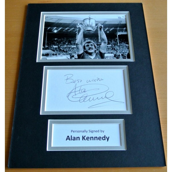 Alan Kennedy SIGNED autograph A4 Photo Mount Display Liverpool Football & COA AFTAL SPORT Memorabilia PERFECT GIFT 