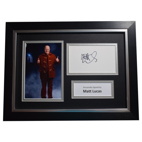 Matt Lucas SIGNED A4 FRAMED Autograph Photo Display Doctor Who TV  AFTAL  COA Memorabilia PERFECT GIFT