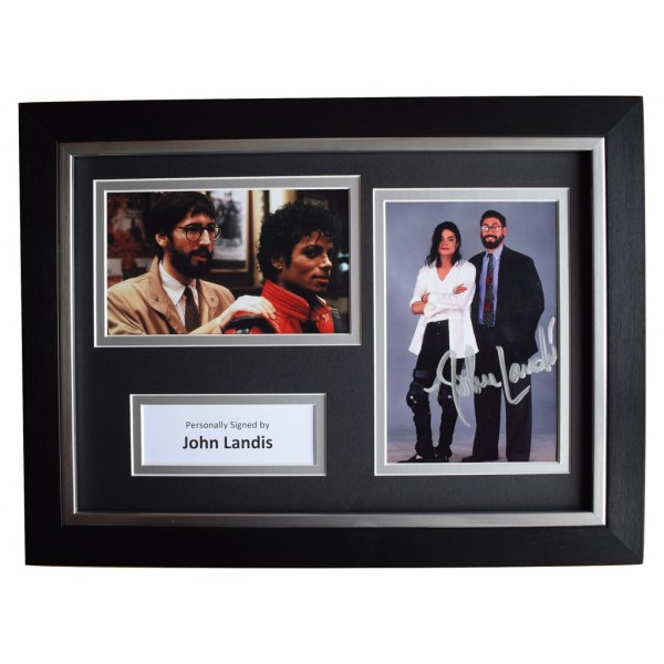 John Landis Signed A4 FRAMED Autograph Photo Display Michael Jackson Thriller AFTAL  COA Memorabilia PERFECT GIFT