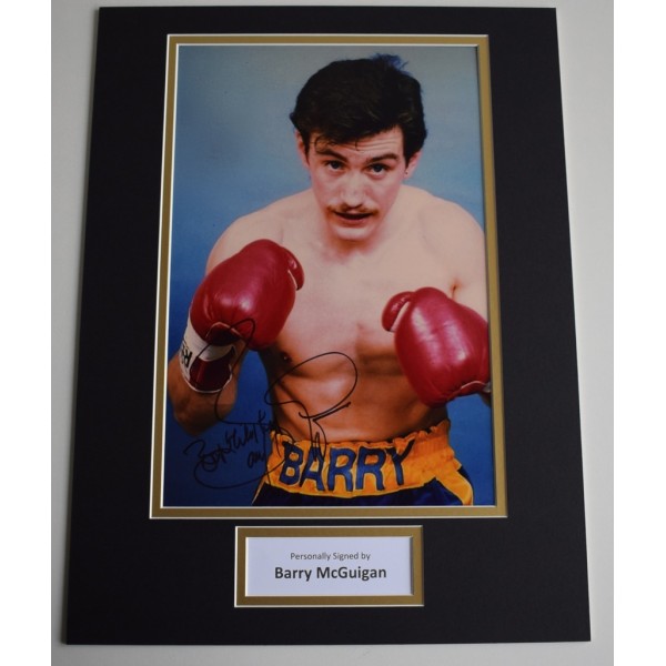 Barry McGuigan SIGNED autograph 16x12 photo display Boxing Sport  AFTAL &  COA Memorabilia 