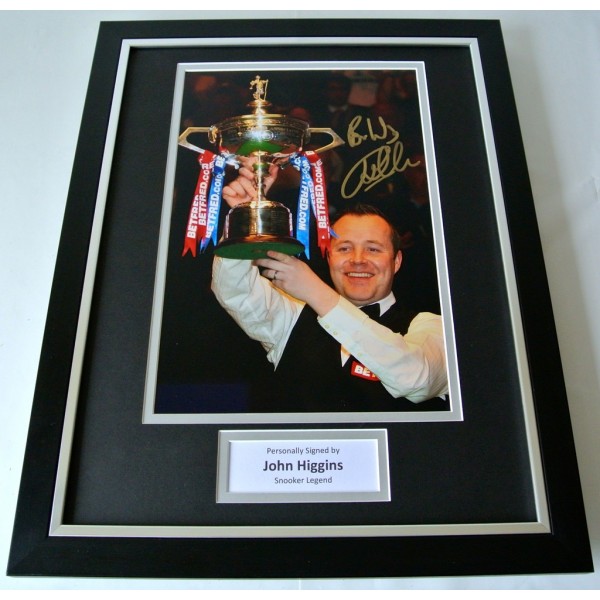 John Higgins SIGNED FRAMED Photo Autograph 16x12 display Snooker Memorabilia COA  PERFECT GIFT 