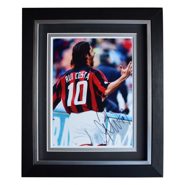Rui Costa SIGNED 10x8 FRAMED Photo Autograph Display A.C. Milan Football AFTAL  COA Memorabilia PERFECT GIFT