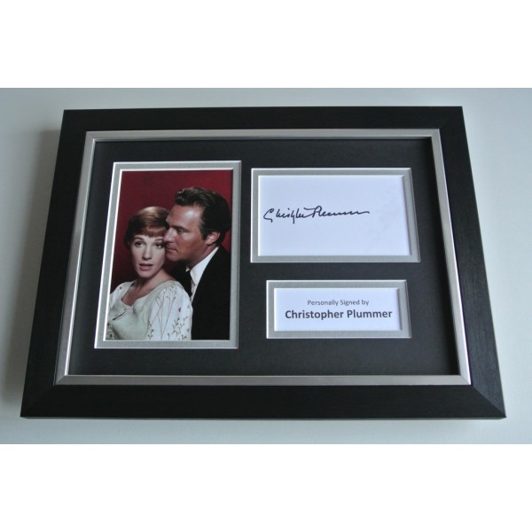 Christopher Plummer Signed A4 FRAMED photo Autograph display Sound of Music COA & AFTAL Memorabilia PERFECT GIFT 