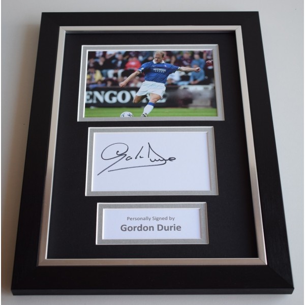 Gordon Durie Signed A4 FRAMED photo Autograph display Glasgow Rangers AFTAL COA Memorabilia