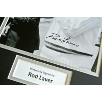 ROD LAVER HAND SIGNED & FRAMED AUTOGRAPH PHOTO DISPLAY TENNIS LEGEND GIFT & COA   PERFECT GIFT 