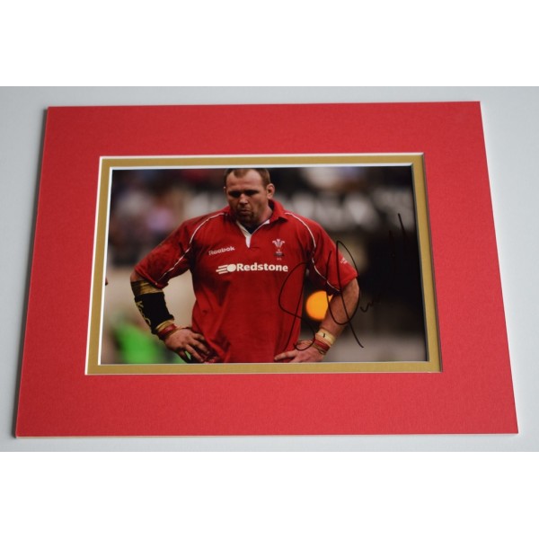 Scott Quinnell Signed Autograph 10x8 photo display Wales Rugby Union AFTAL & COA Memorabilia 