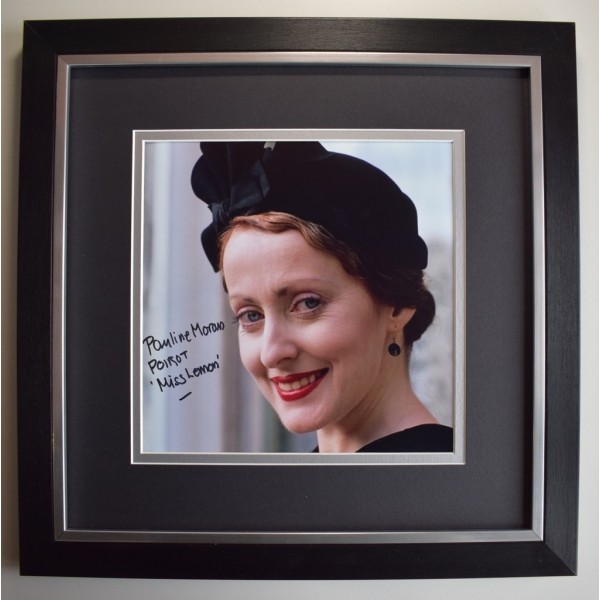 Pauline Moran SIGNED Framed LARGE Square Photo Autograph display Poirot  AFTAL &  COA Memorabilia PERFECT GIFT