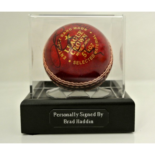 Brad Haddin Signed Autograph Cricket Ball Display Case Australia Ashes & COA       PERFECT GIFT 