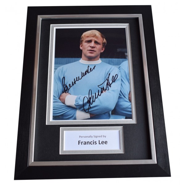 Francis Lee Signed A4 FRAMED Autograph Photo Display Manchester City  AFTAL  COA Memorabilia PERFECT GIFT
