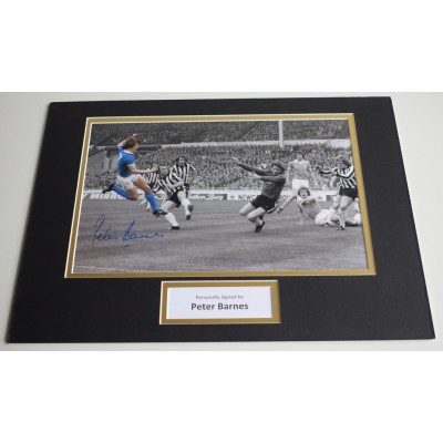 Peter Barnes SIGNED autograph 16x12 photo display Manchester City Football AFTAL & COA Memorabilia PERFECT GIFT
