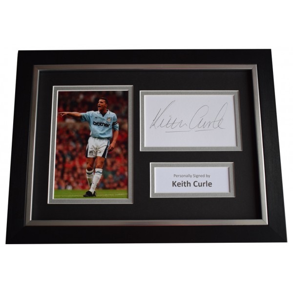 Keith Curle Signed A4 FRAMED photo Autograph display Manchester City   AFTAL &  COA Memorabilia PERFECT GIFT
