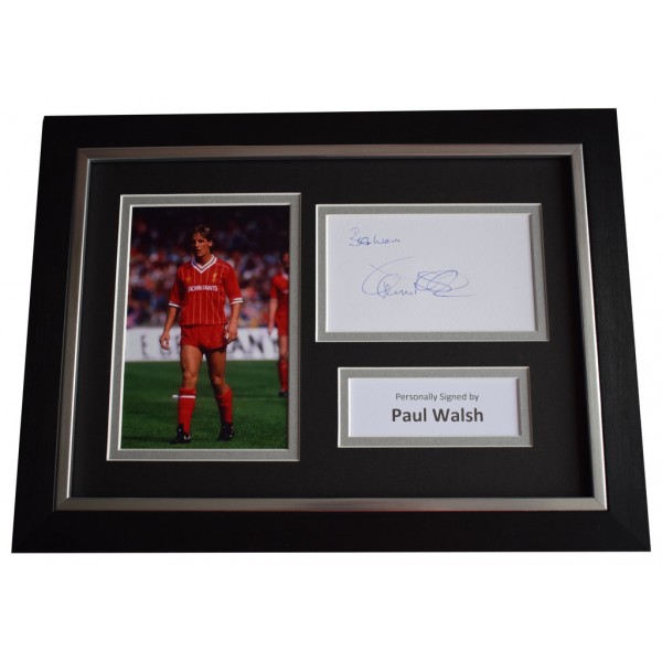 Paul Walsh Signed A4 FRAMED photo Autograph display Liverpool Football    AFTAL &  COA Memorabilia PERFECT GIFT