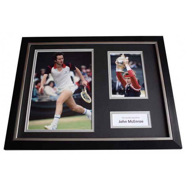 John McEnroe SIGNED FRAMED Photo Autograph 16x12 display Tennis Sport AFTAL  COA Memorabilia PERFECT GIFT