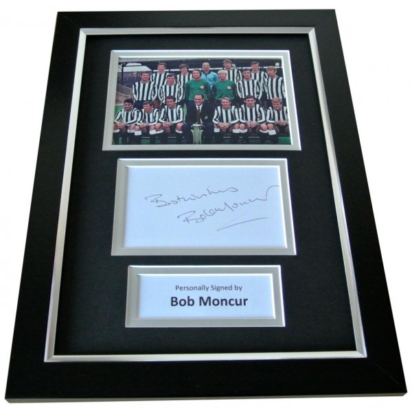 Bob Moncur Signed A4 FRAMED Photo Autograph Display Newcastle Utd Football COA PERFECT GIFT