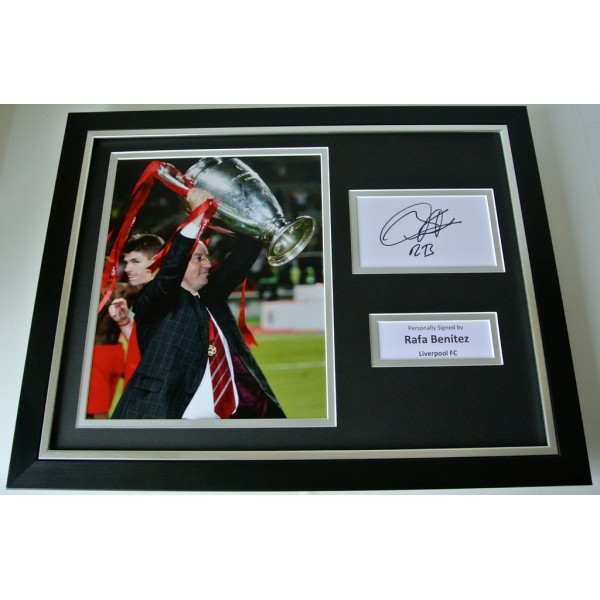 Rafa Benitez SIGNED FRAMED Photo Autograph 16x12 display Liverpool Istanbul COA                      PERFECT GIFT 