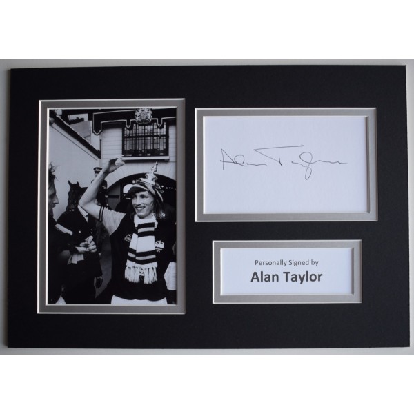 Alan Taylor Signed Autograph A4 photo display West Ham United Football AFTAL &  COA Memorabilia PERFECT GIFT