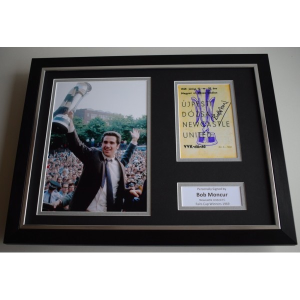 Bob Moncur SIGNED FRAMED Photo Autograph 16x12 display Newcastle United  AFTAL & COA Memorabilia PERFECT GIFT
