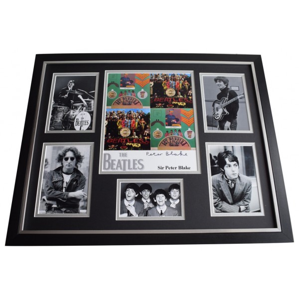 Peter Blake SIGNED Framed Photo Autograph Huge display Beatles Music Artist   AFTAL  COA Memorabilia PERFECT GIFT
