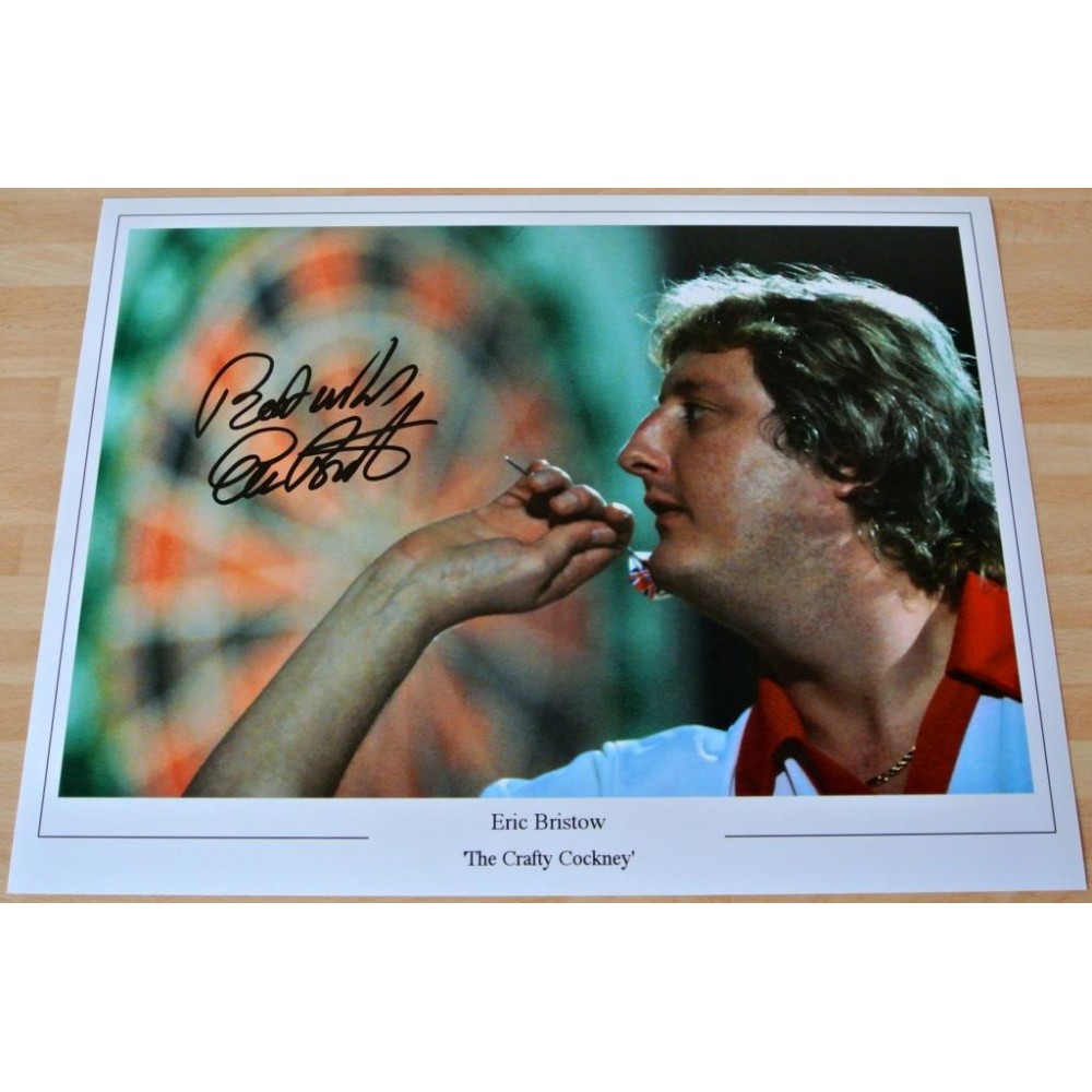 LIMITED EDITION ERIC BRISTOW DARTS SIGNED PHOTOGRAPH CERT PRINTED AUTOGRAPH